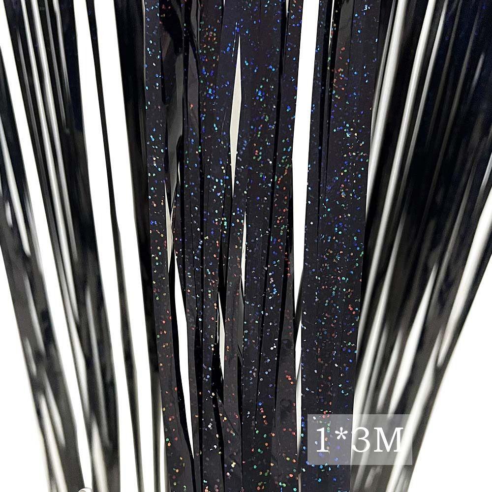 Foil Laser Christmas Wedding Prom Birthday Party Tassels Door Curtain Foil Curtain Rainwire Curtain