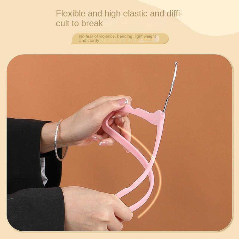 10/20Pcs Plastic Flocked Hangers, Children's Hangers, Non-Slip Shoulder-Protecting Small Hangers, Do Not Bulge, Do Not Damage Clothes