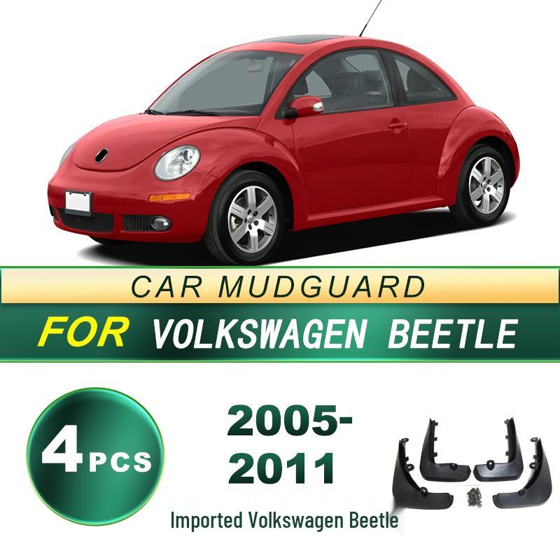 Fits 05-11 Volkswagen Beetle Tire Mudguard: Soft Rubber Mud Flap for Car Modification