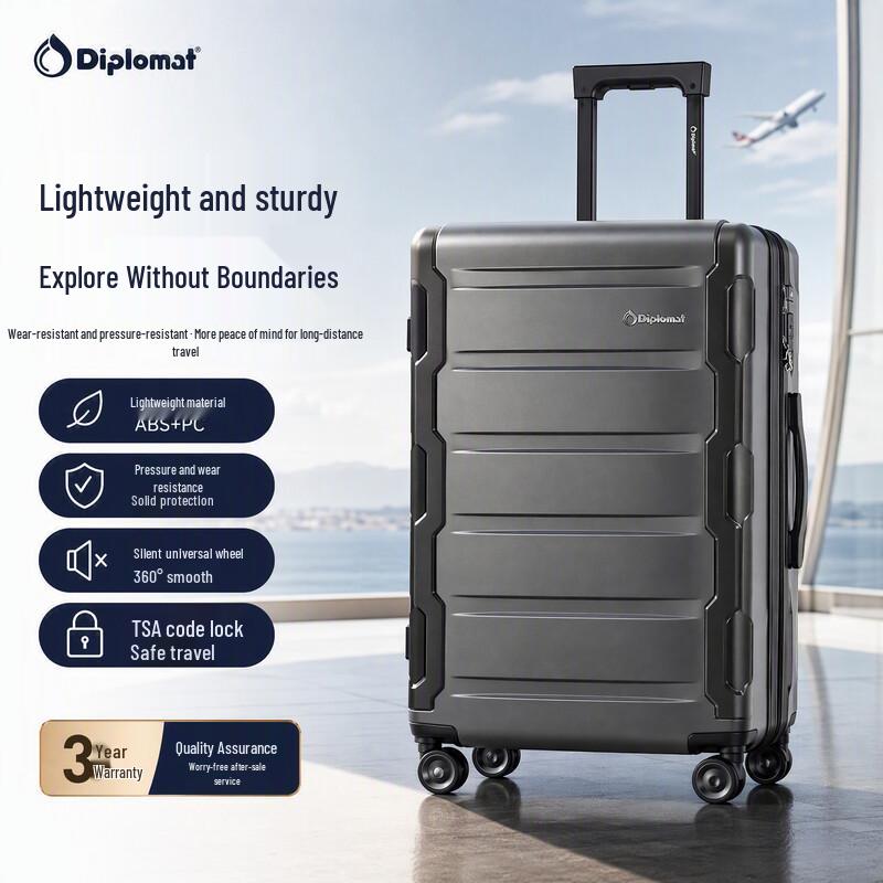Diplomat Silent Spinner Hard-Shell Checked Luggage (24-inch)