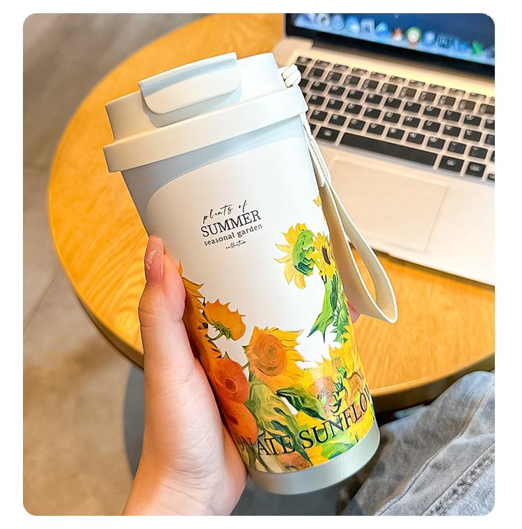 316 Stainless Steel Insulated Coffee Cup with Straw for Men, Women, and Students