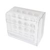 Egg Drawer Double Layer Transparent 32 Lattice Large Capacity Egg Storage Box for Refrigerator