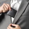 Echtes Leder Dünnes Visitenkartenetui Überwacht von einem Leder Einzigartig für Männer und Frauen [sumo56] In Japan hergestelltes Etui, Sommelier, Zweifarbige Farbe, Design,