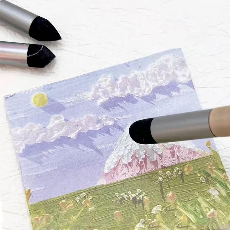 3Pcs Reusable Sponge Pens BPA Free Washable Brushes for Pastel Oil Painting Sketching Kids Use