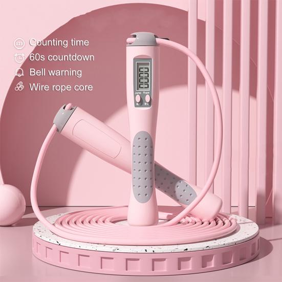 Skipping Rope Adjustable Anti Slip PVC Portable Smart Counting Training Jump Rope Daily Use