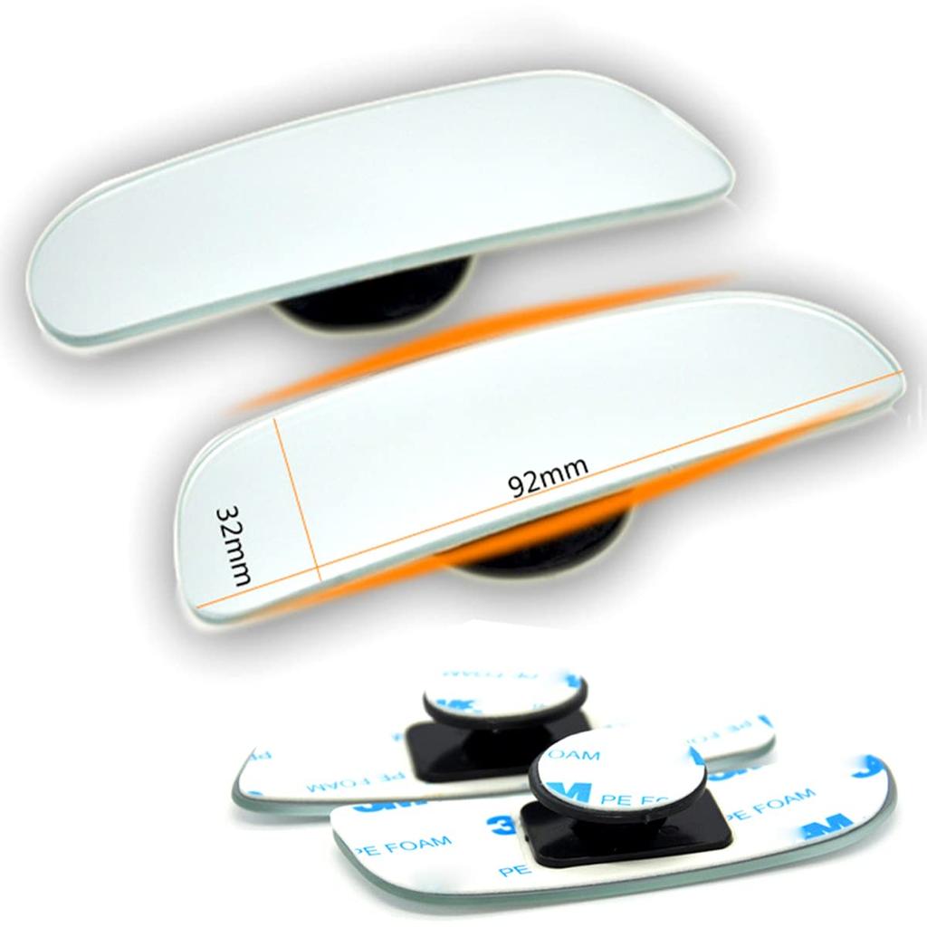 Car Auxiliary Mirror, 360 Degree Angle Adjustable, Blind Spot Mirror, Blind Side Mirror, Wide