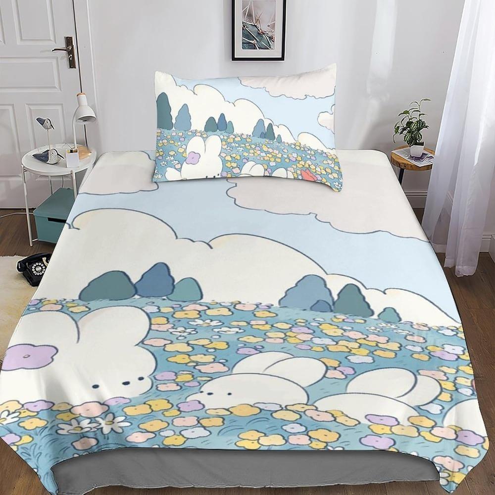 Mikrovláknové ložní soupravy, 3D kreslený zvířecí motiv, dětské ložní prádlo se zipem, dekorace pokoje, povlak na přikrývku pro teenagery, dospělé