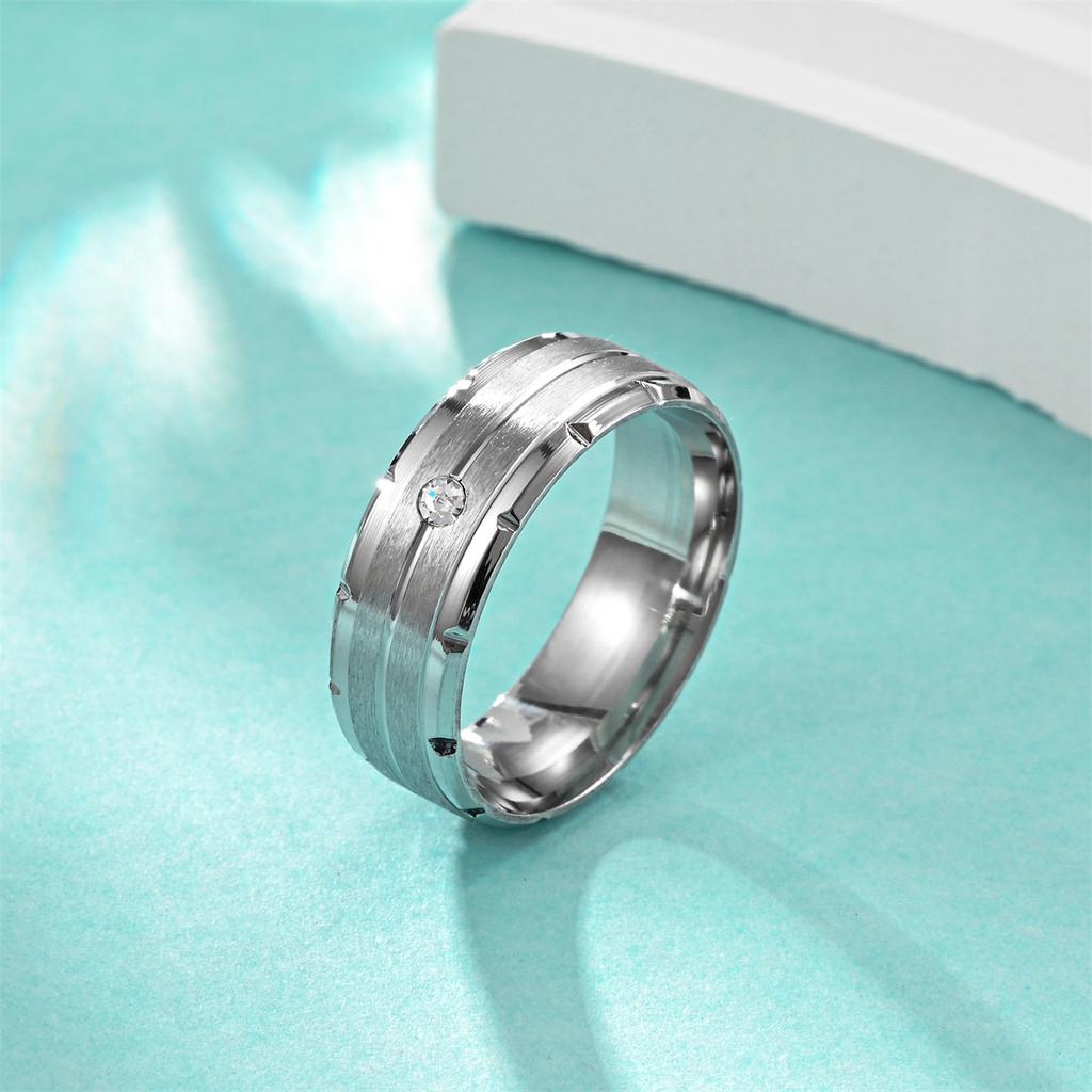 Fashionable and Versatile Men's Light Luxury Simple Temperament Stylish Couple Ring