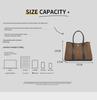 2025 Autumn/Winter Contrast Color Leather Handbag - Large Capacity Wool & Microfiber Shoulder/Crossbody Tote for Women