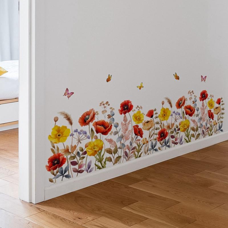 Flower and Butterfly Wall Sticker Pvc Wall Decals