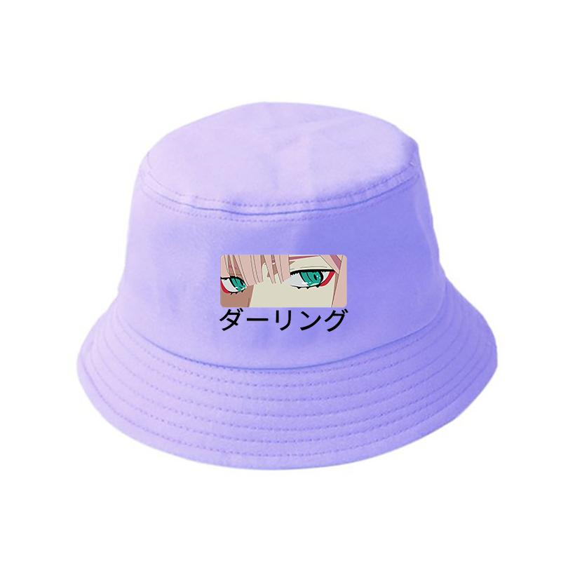 Anime Darling In The Franxx Zero Summer Hat Women Unisex Panama Bucket Cap The Design Flat Visor Zero Two Bucket Hat Fisherman Hat
