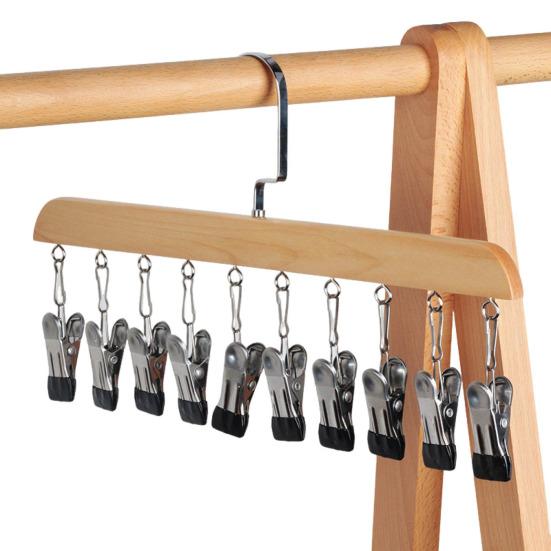 Clips Great Load Bearing Anti-slip Wardrobe Clothes Hanger Scarf Tie Clip Hanger