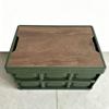 Portable Folding Picnic Basket with Wooden Top