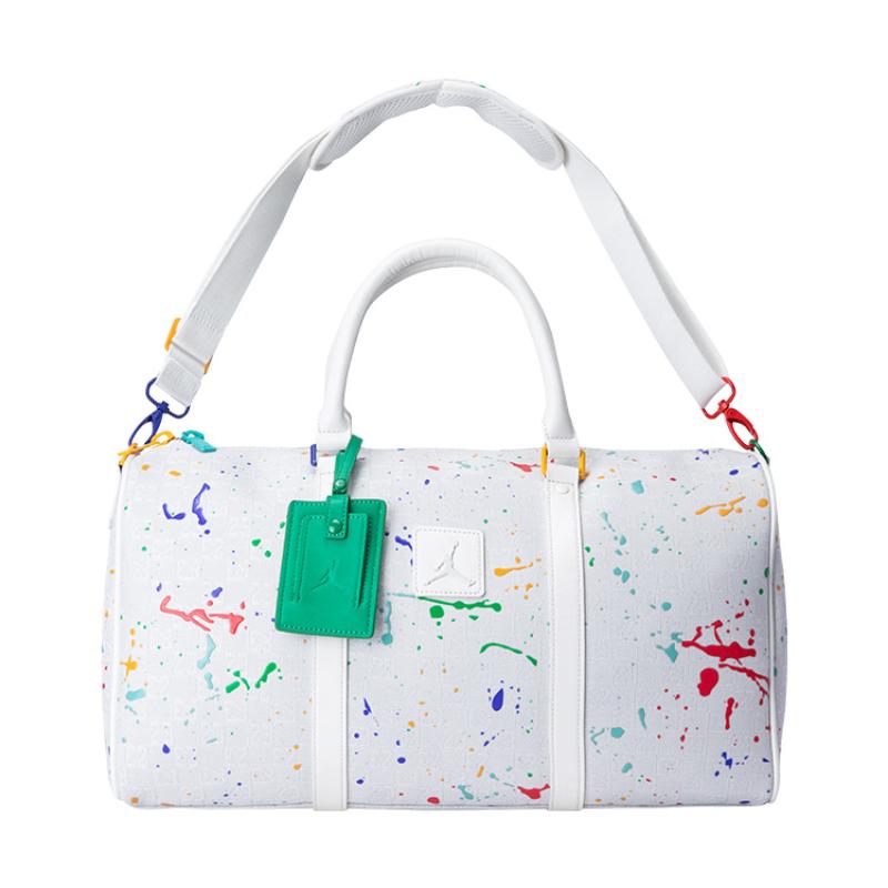 Jordan Polyester Luggage Bag Travel Bag Handbag Unisex White Jordan JD2513021AD-001