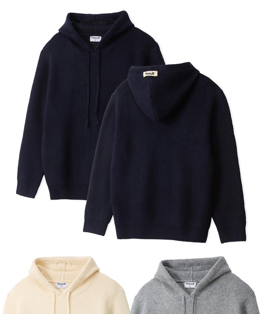 POCULT Logo Knit Hoodie 3 Colors