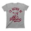 I`d Rather Be FISHING  Cotton T-Shirt Mens Womens Tees Top Boys Girls Unisex Funny Gift