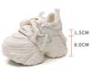 Fashion 9.5CM Women Microfiber Leather Spring Chunky Sneakers Winter Plush Fashion Ankle Booties Autumn Platform Wedge Flats Shoes