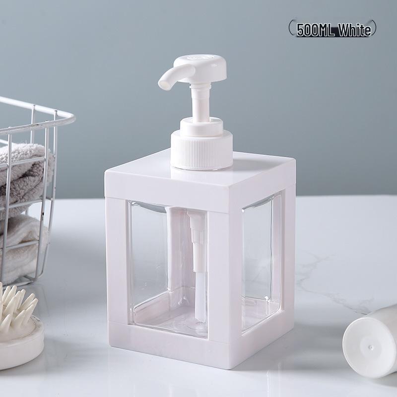 Transparente Spenderflasche mit großem Fassungsvermögen zum Drücken für Lotion, Duschgel und Handseife.