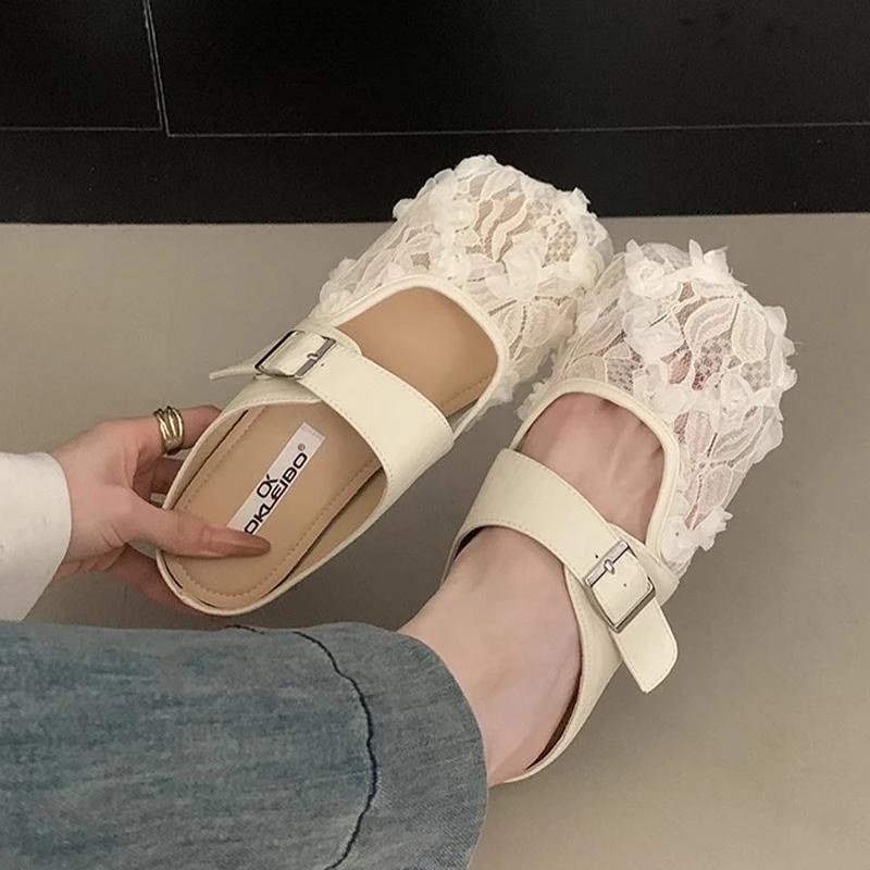 Fashion Summer Mesh Women Slippers 2025 Flats Sandals Casual Mules Shoes New Trend Fad Slingback Shoes Sport Sneaker Mujer Zapatillas