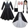 The Family Addams Cosplay Costumes For Halloween Party Dress Up