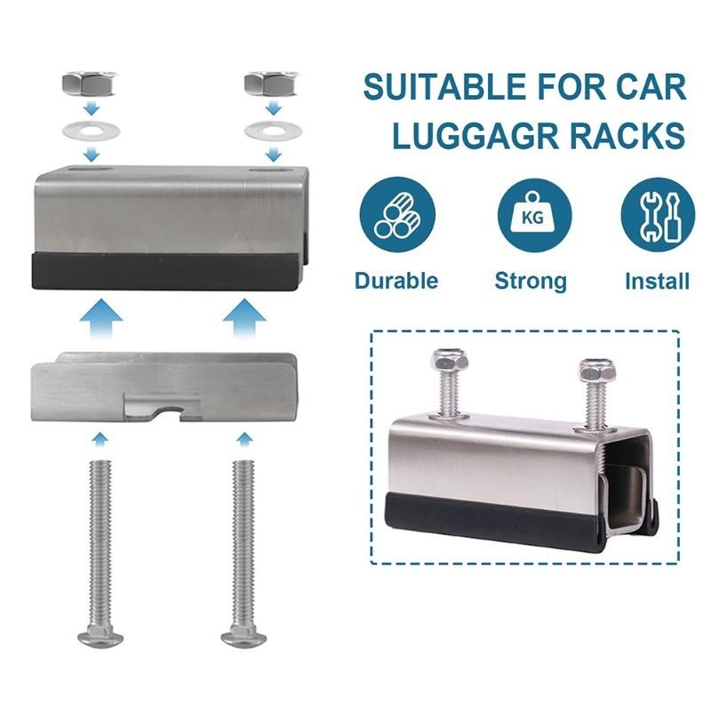 6PCS Roof Rack Mount Kit RV Roof Mount Kit Roof Rack Brackets Easy tallation For Solar Panel Camping