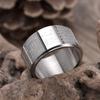Religious Jewelry Domineering Men's Tide Heart Meridian Rotation Ring 12mm Wide Version National Style Index Finger Ring Accessories