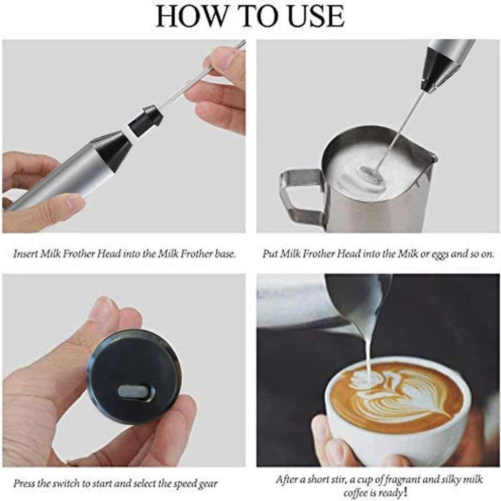 Mousseurs à lait sans fil Mélangeur à main électrique avec mini-cafetière électrique USB Mélangeur à fouet pour café Cappuccino Crème