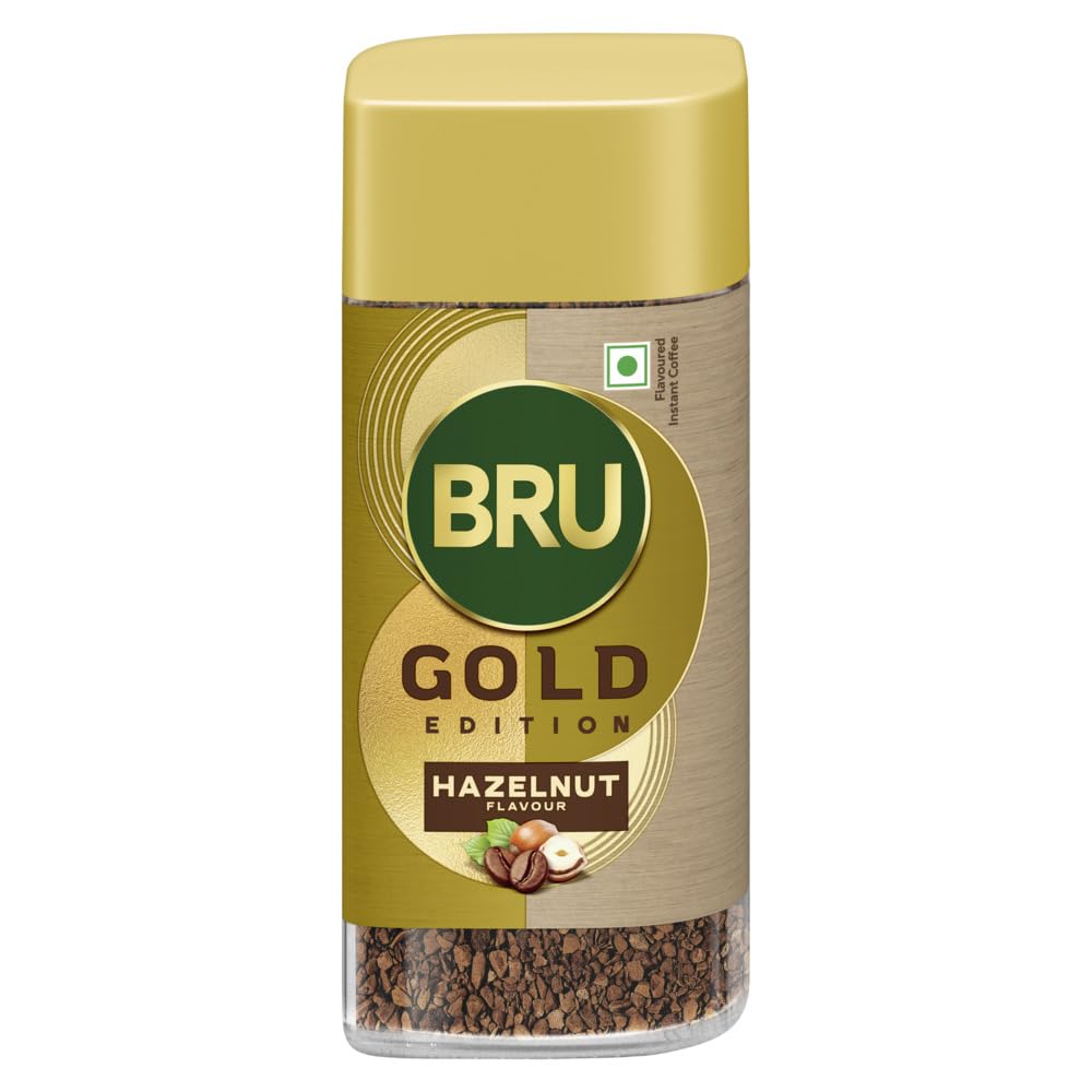 

Bru Gold Hazelnut Granule Bottle,55 Gram|Flavoured Instant Coffee|Flavourful Twist To Your Everyday Coffee|Made With Freeze-Dried Coffee|Makes 40