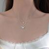 Hollow Moon Star Pendant Gold Silver Color Necklace Fashion Simple Sparkling Clavicle Chain Women Wedding Jewelry Party Gift