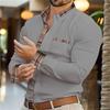Men's Business Lapel Shirt Office Casual Outdoor Street Shirt Soft and Comfortable Men's High-quality Top Large Size
