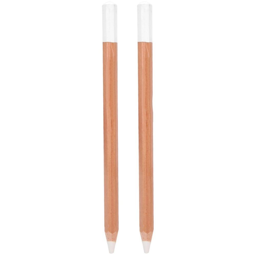 2PCS 6.9in White Charcoal Pencil Wood High Coverage Core Art Drawing Tool Easy Blending Smooth Marking Art Drawing Pencil