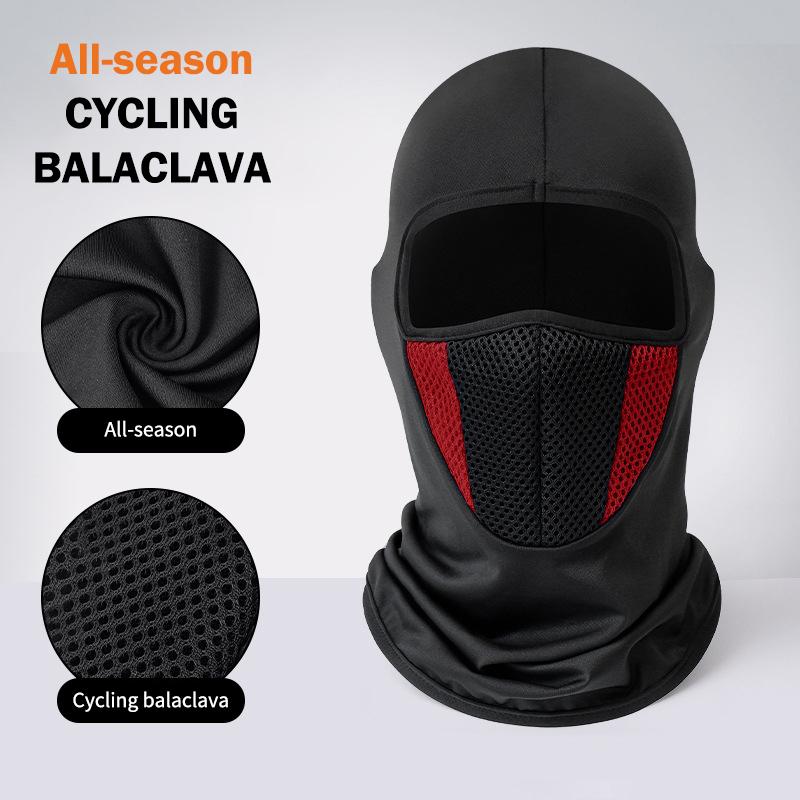 Motorcycle Riding Sunscreen Mask Men'S Breathable Full Face Mask Thin Ice Silk Head Cover Hiking Fishing Ski Face Mask