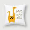 Søtt og interessant tegneseriedinosaur pynteputesett sofastol putetrekk barnerom hjemmedekorasjon putetrekk 45x45