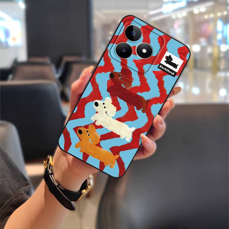 Anti-knock Silicone Phone Case For Realme C53/Narzo N53/Note50/C51/C51S Cartoon Full Wrap Dirt-resistant Animals Durable