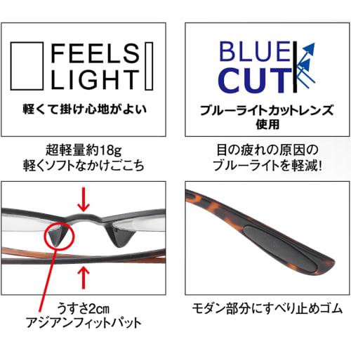 Megan Stylish Reading Glasses with Blue Light Blocking, Brown, +2.00 Power (colorfulook Lightweight Memory Foam Frame) 5562-20