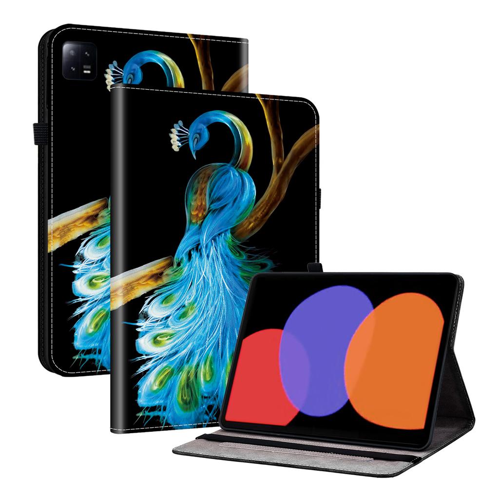 PU Leather Tablet Case for Xiaomi Pad 6 - 11 Styles! Durable, with 2 Stand Slots, Pencil Holder & Card Slots, Flexible TPU Back Cover