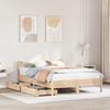 VidaXL Bed Frame with Drawers 160x200 Cm Solid Pine Wood, Slatted Base, Double Bed Frame, Solid Wood Bed Frame, 3301899