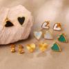Elegant 3D Textured Heart Diamond Stud Earrings: Versatile Everyday Ear Jewelry