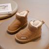 In the winter of 2025, the popular velvet and thickened snow cotton fashion versatile baby girl thermal boots and boys foot boots