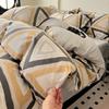 Sleep Grid All Cotton High Count High-Density Combed Cotton Nordic Gentleman Style Four Piece Set