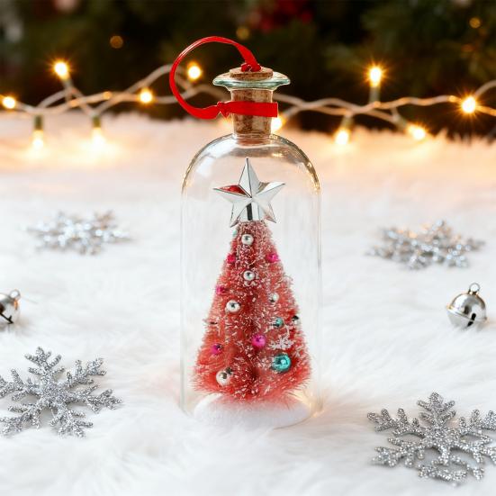 Christmas Tree Message in A Bottle Recordable Voice Christmas Tree Ornament