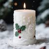 DIY Weihnachtsdekoration Rentier Weihnachtsmann Schneemann Schneeflocke Zylinderkerze Silikonform Handgemachte Weihnachts-Heimdekorationen Geschenke Zubehör