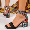 Women'S Sandals Open Toe Ankle Strap Low Block Chunky Heels Sandal Party Dress Shoes Strappy Shoe With Tall Thick Heel Design