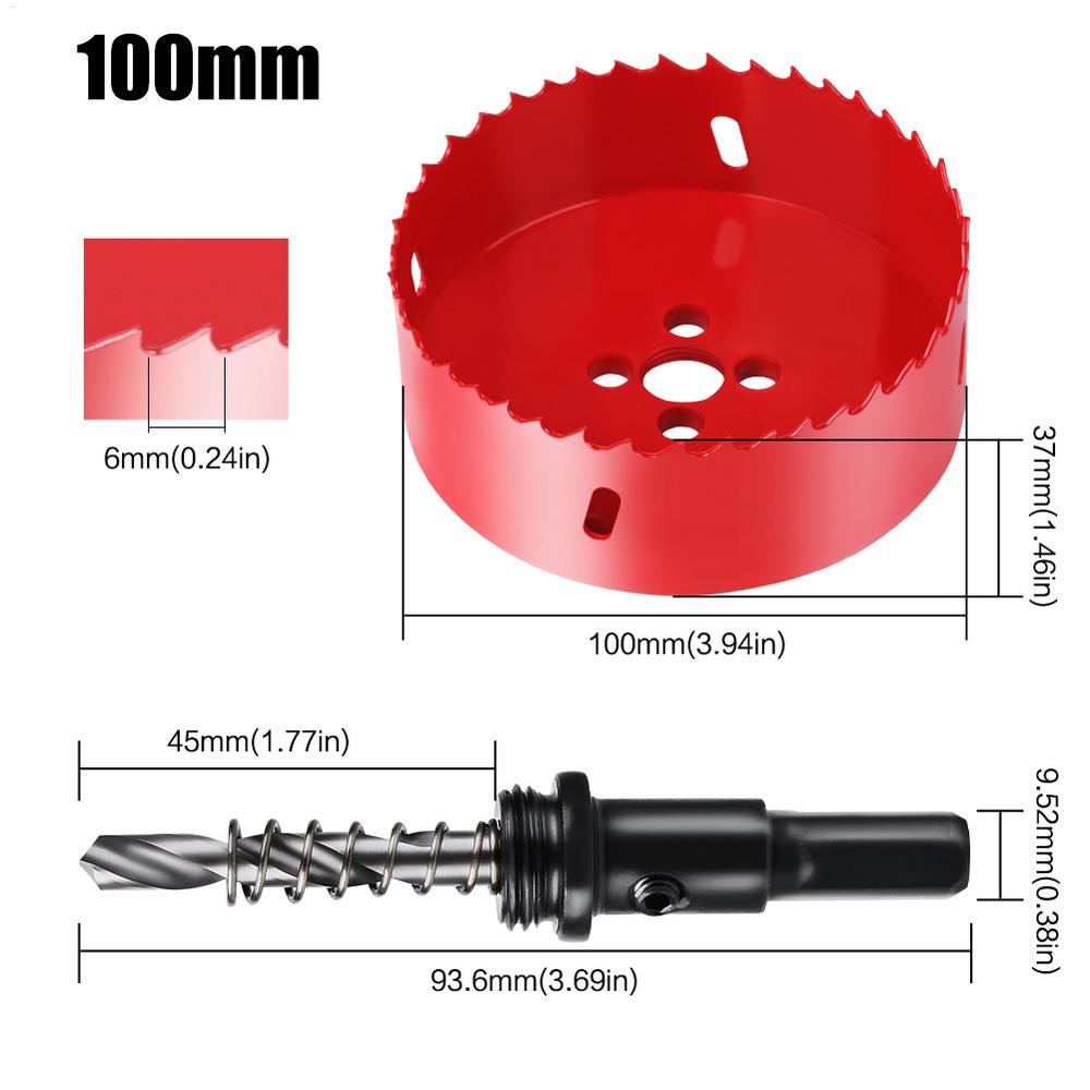 Metal Hole Cutter Heavy-Duty Tight Fit Tool Metal Hole Cutter With Drill Bit For Wood Fiberboard PVC Pipes Aluminum Sheets Iron