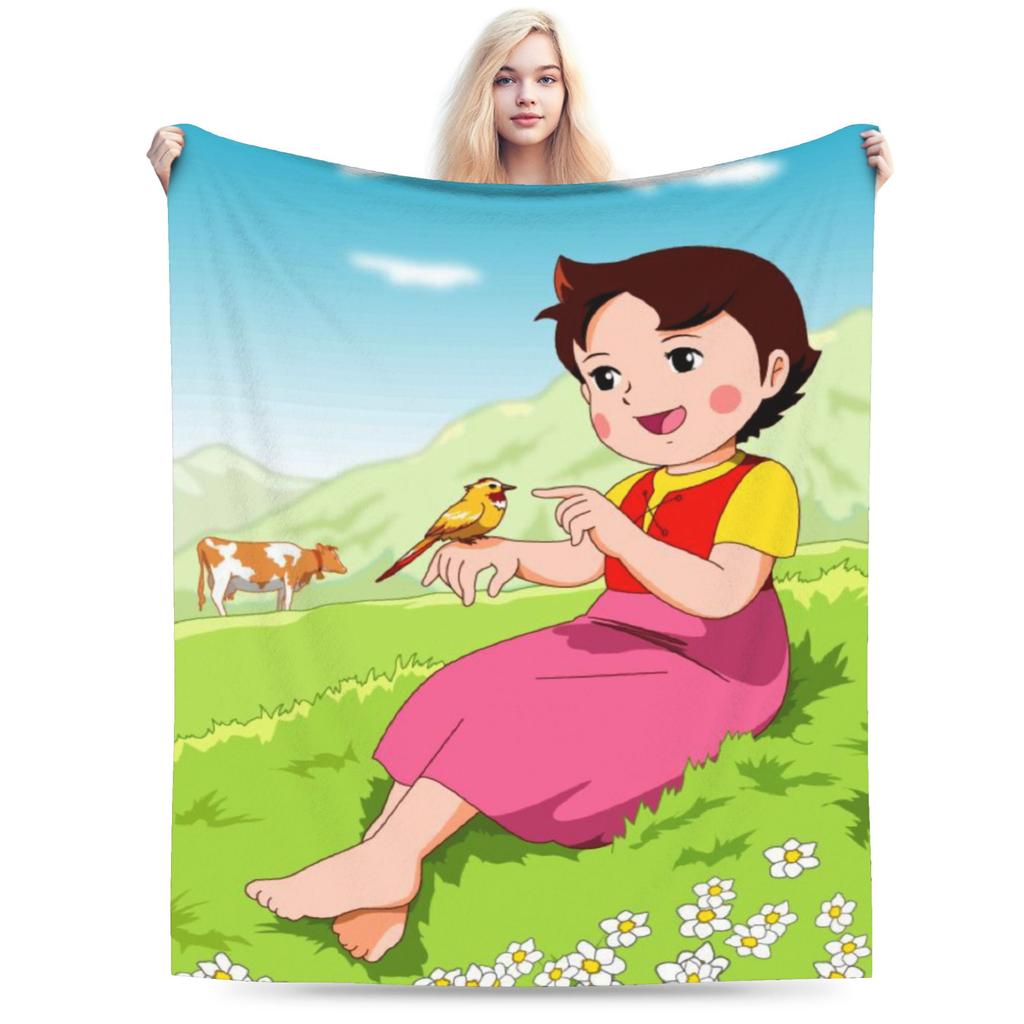 Heidi, Girl of the Alps Blanket Soft Fleece Healing Gift Throw Blankets Bedspread