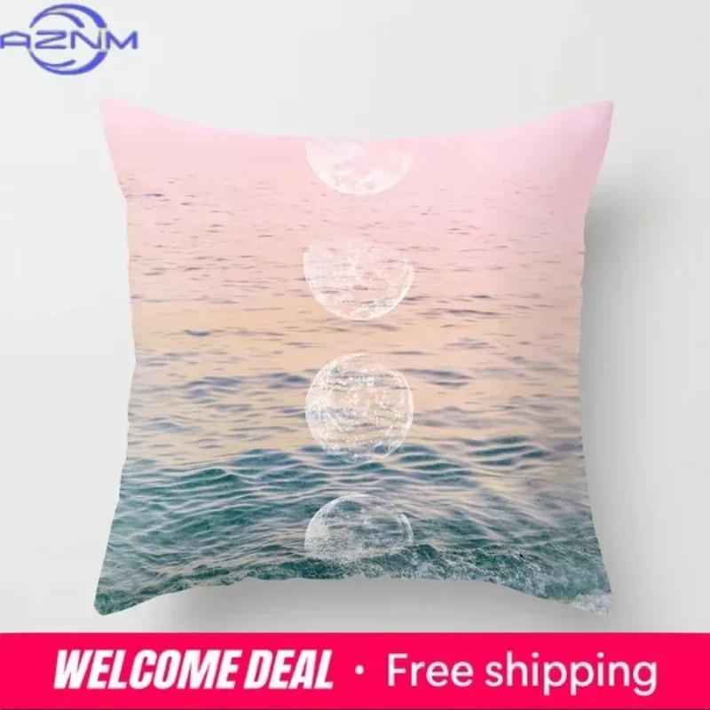 Quarto Sala Sofá Escritório Capa de Almofada Fronha Rosa Céu Nuvem Almofada