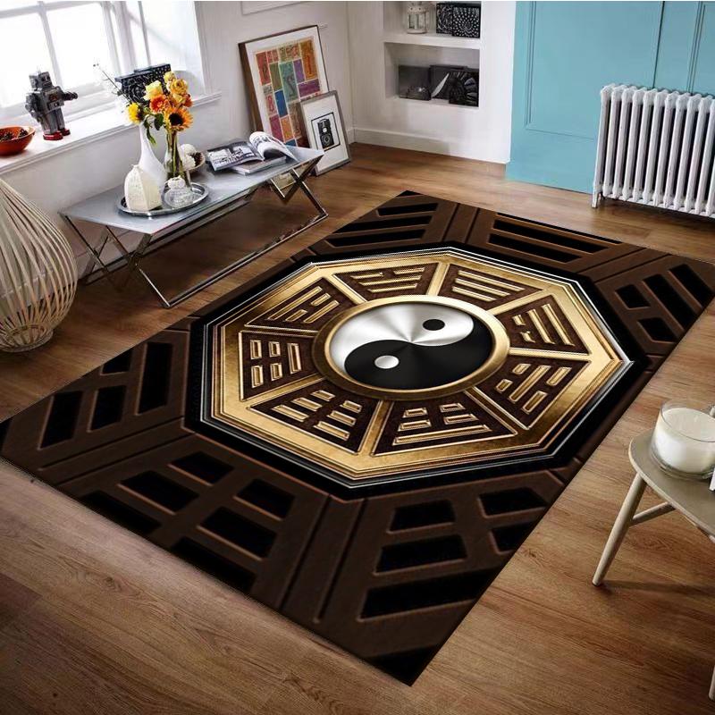 15 Size Tai Chi Bagua Yin Yang Pattern Rug Carpet for Living Room Bathroom Mat Creative Doormat Carpet for Bedroom Home Decor