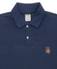 GRAVER [Unisex] Bear Embroidered Pique Short Sleeve T-Shirt_Navy