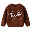 Autumn and Winter Hand-embroidered Colorful Baby and Infant Base Knitted Sweater Children's Sweater
