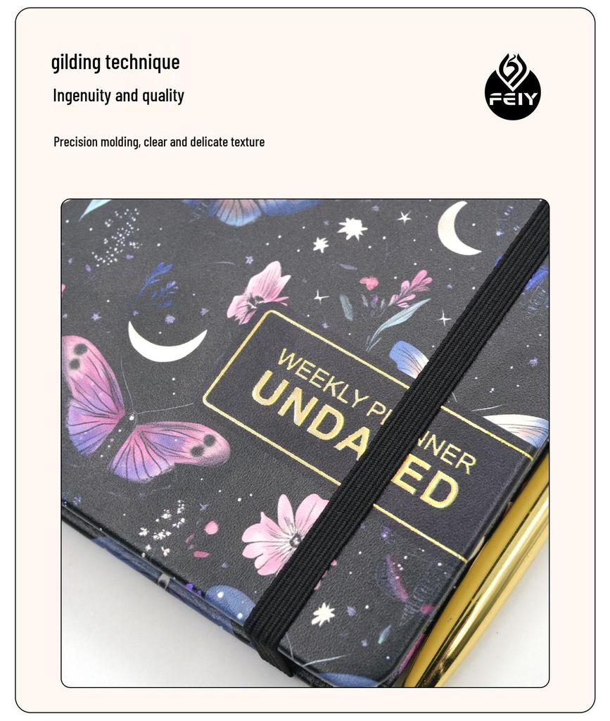 A5 Undated Weekly Planner with Customizable English Layout